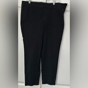 Talbots Chatham Ankle Women’s Black Pant Size 16 with side zip/button enclosure